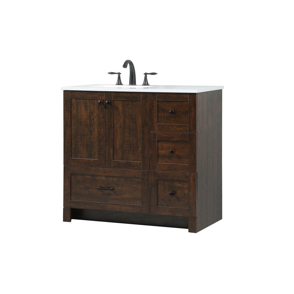36 inch Single bathroom vanity in expresso. Picture 7