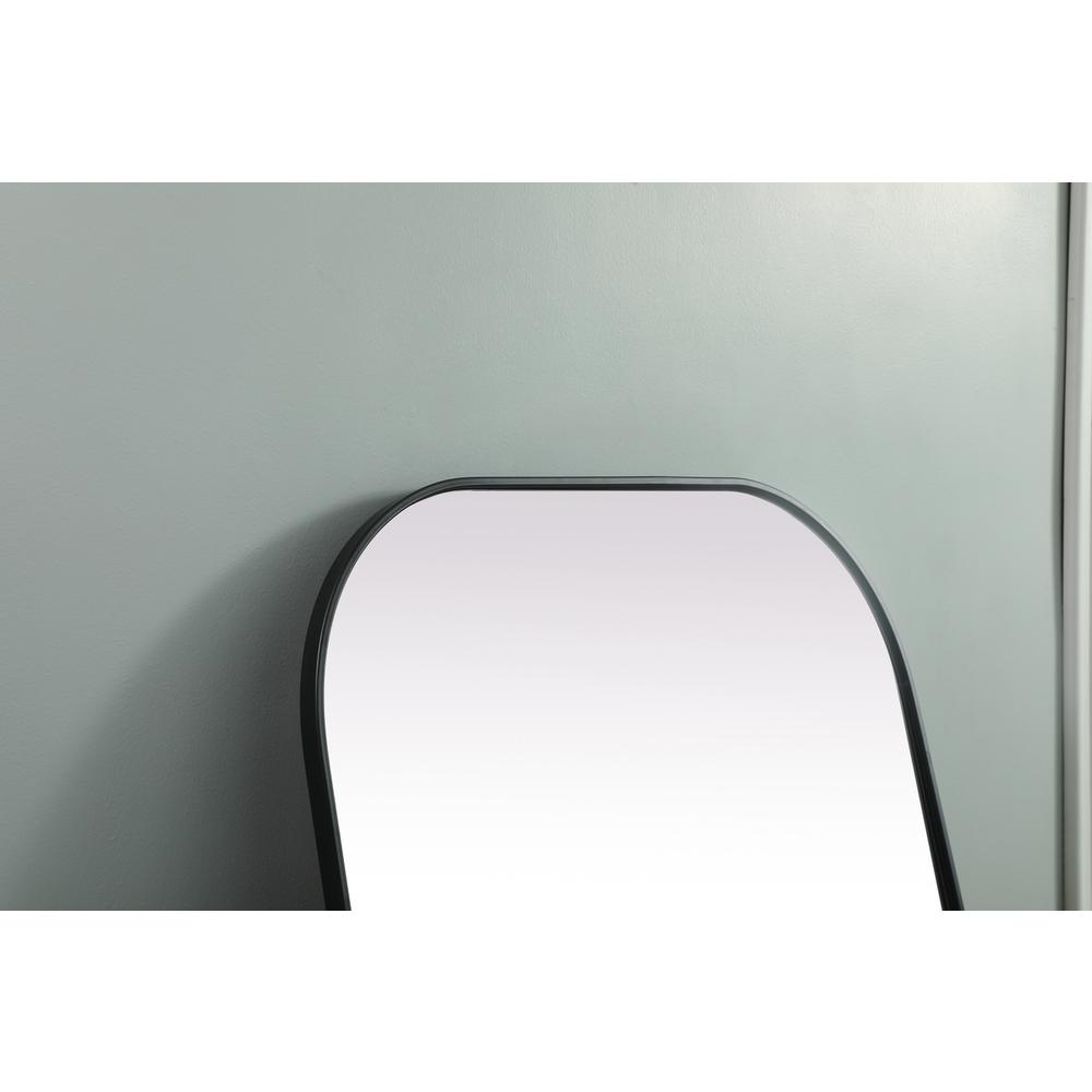 Metal Frame Arch Full Length Mirror 35x72 Inch in Black. Picture 5