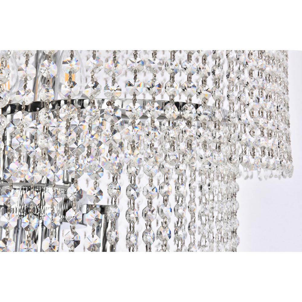 Spiral 32 light Chrome Chandelier Clear Royal Cut Crystal. Picture 5