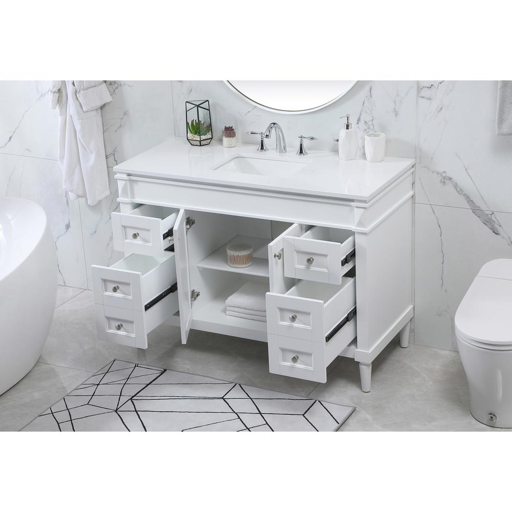 48 inch Single bathroom vanity in white. Picture 3