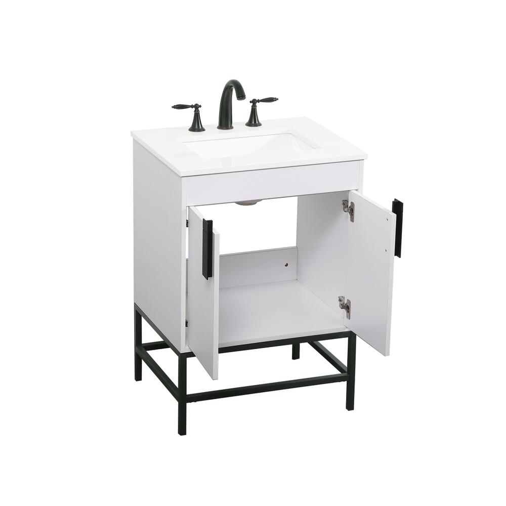 24 inch Single bathroom vanity in white. Picture 9