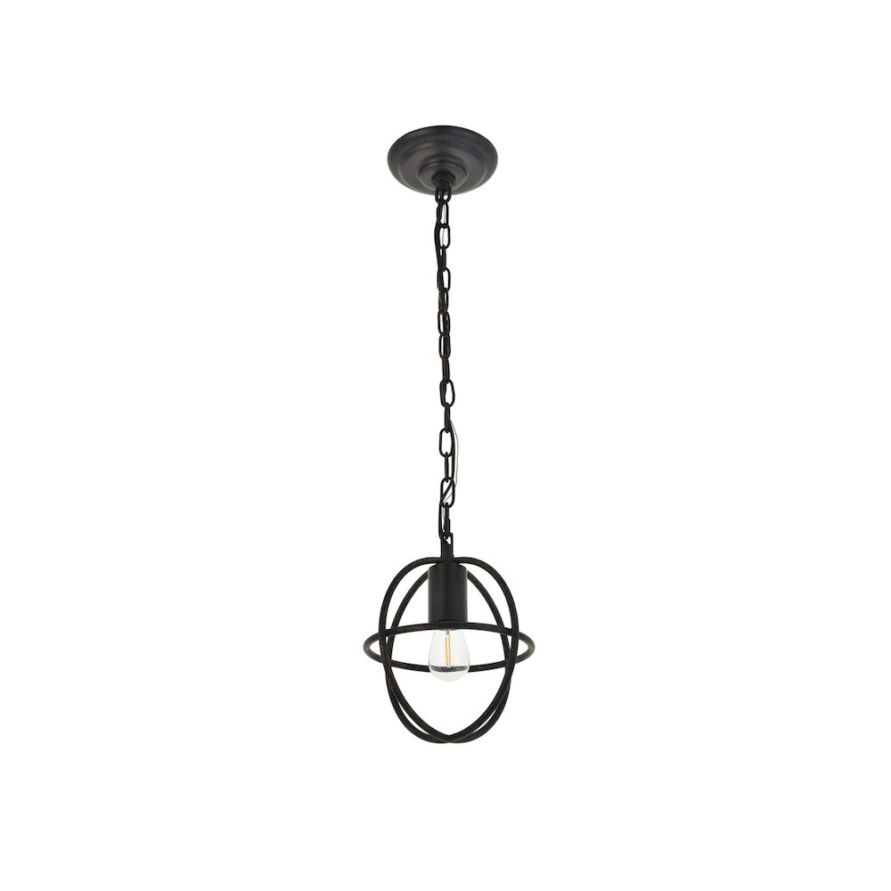 Octavia 1 Light Dark Brown Pendant. Picture 8