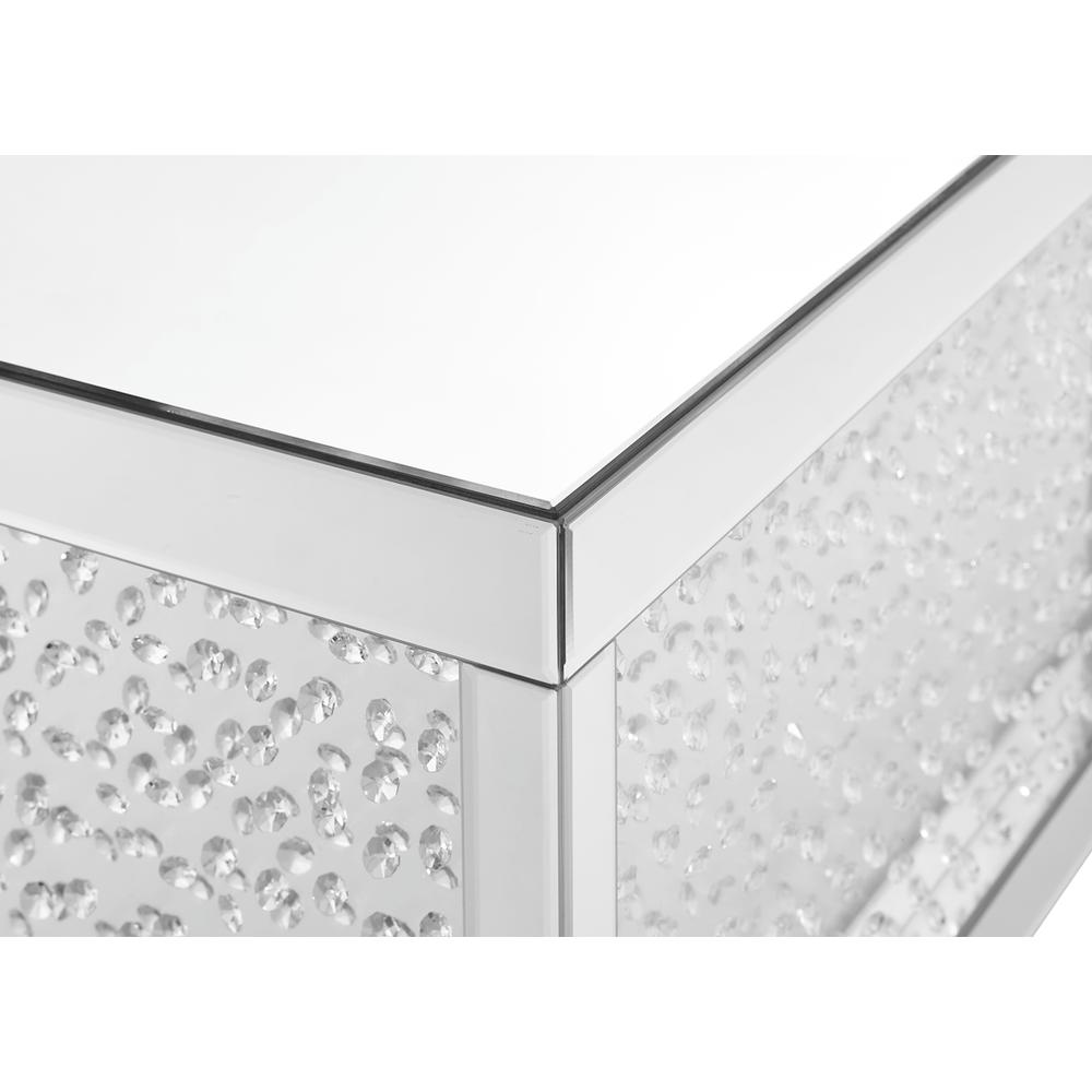 48 inch Rectangle Crystal Coffee Table In Clear Mirror Finish. Picture 4