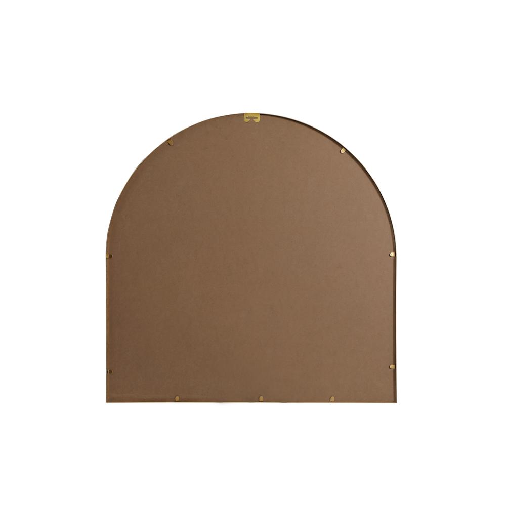Metal Frame Arch Mirror 36x36 Inch in Brass. Picture 8