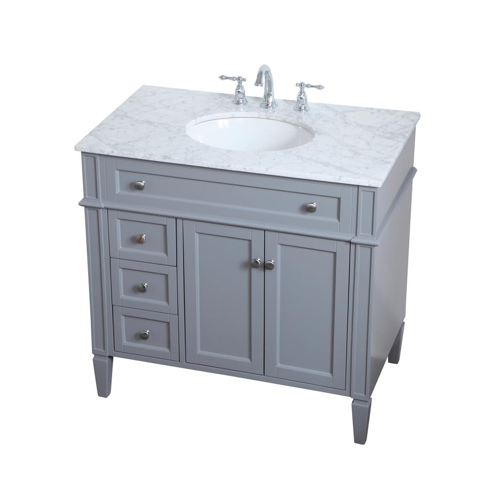 36 inch Single bathroom vanity in Grey. Picture 7
