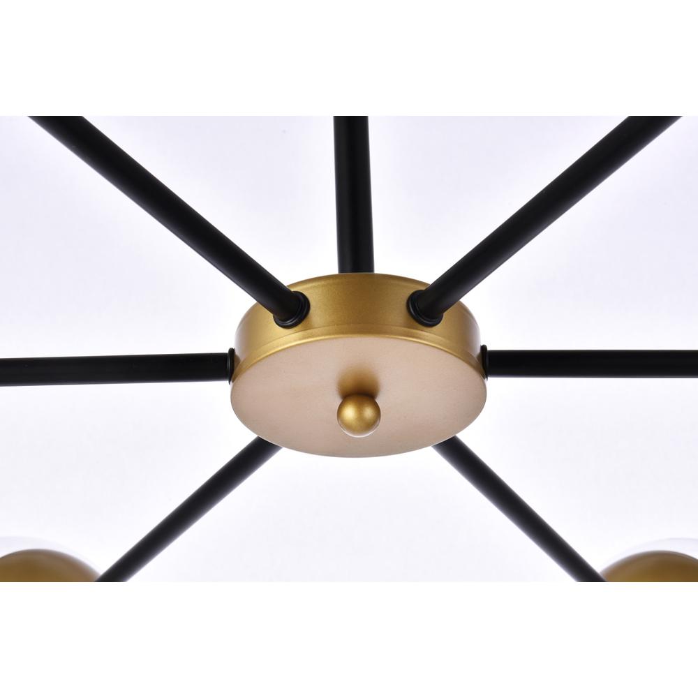 Briggs 36 inch pendant in black and brass with clear shade. Picture 3