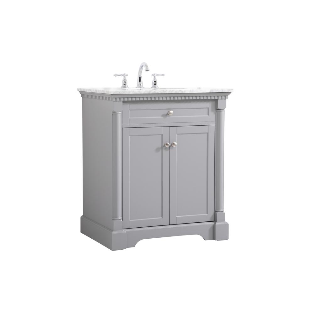 30 inch Single bathroom vanity in  Grey. Picture 7