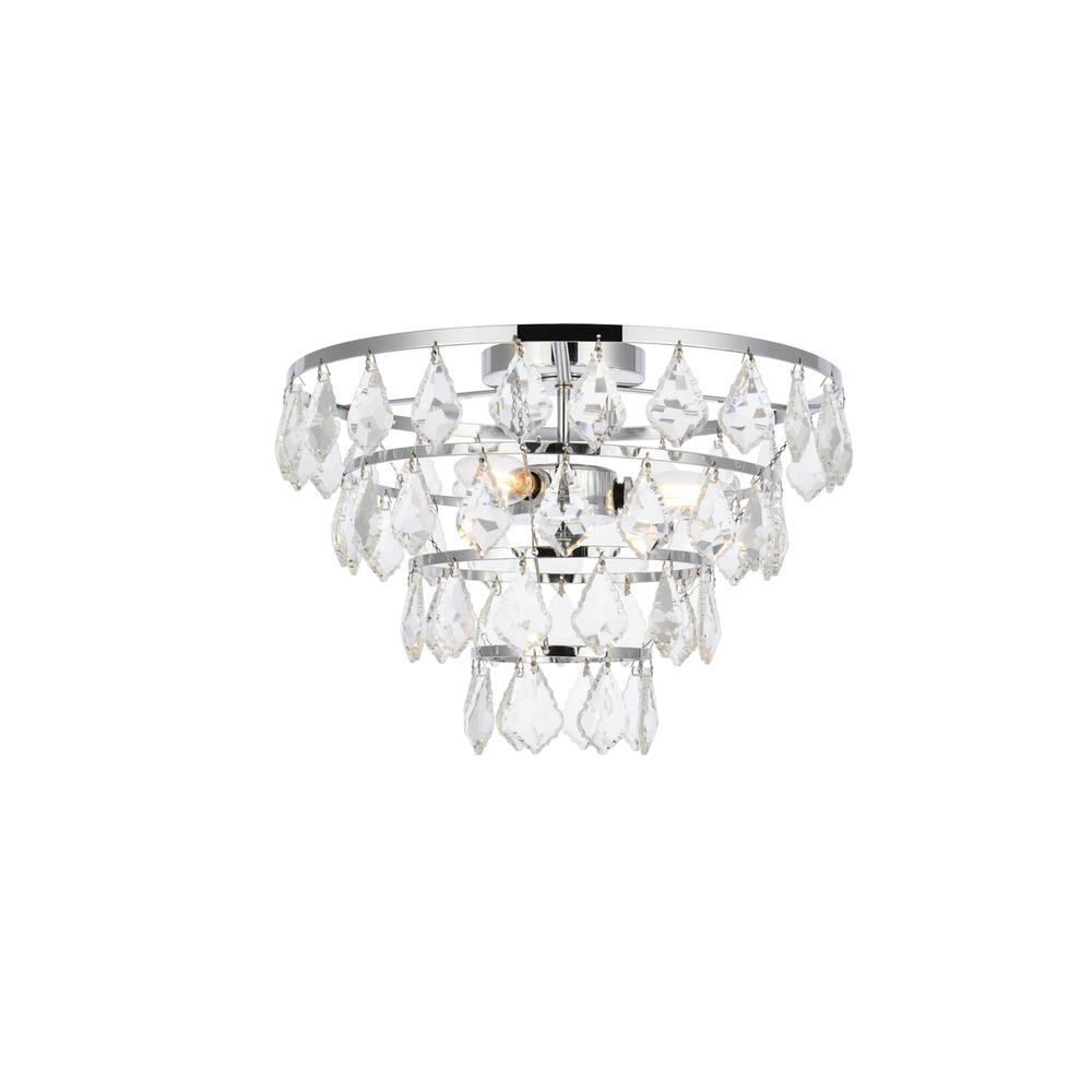Ella 14 inch flush mount in chrome. Picture 1