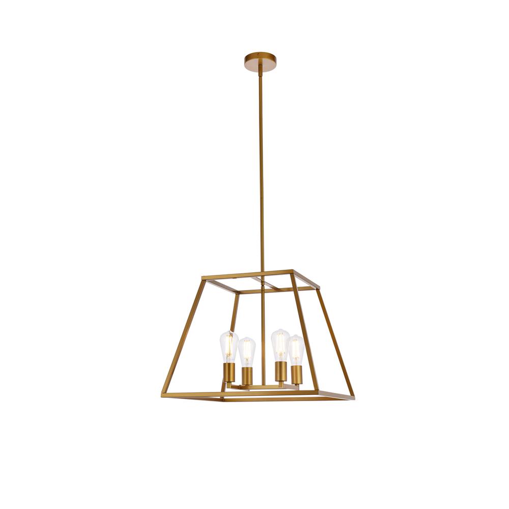 Declan 20 inch pendant in brass. Picture 1