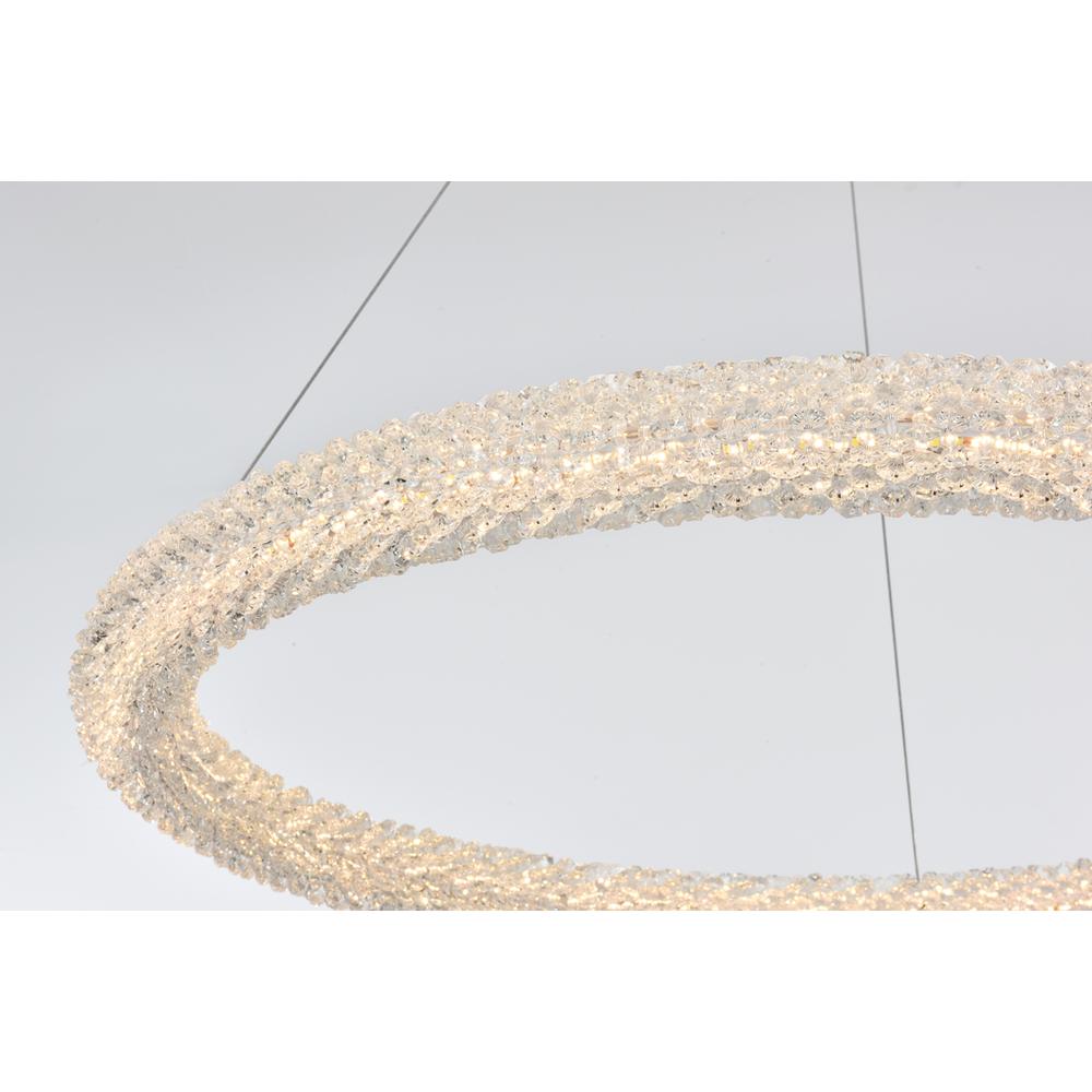 Bowen 32 inch Adjustable LED Chandelier in Chrome. Picture 5