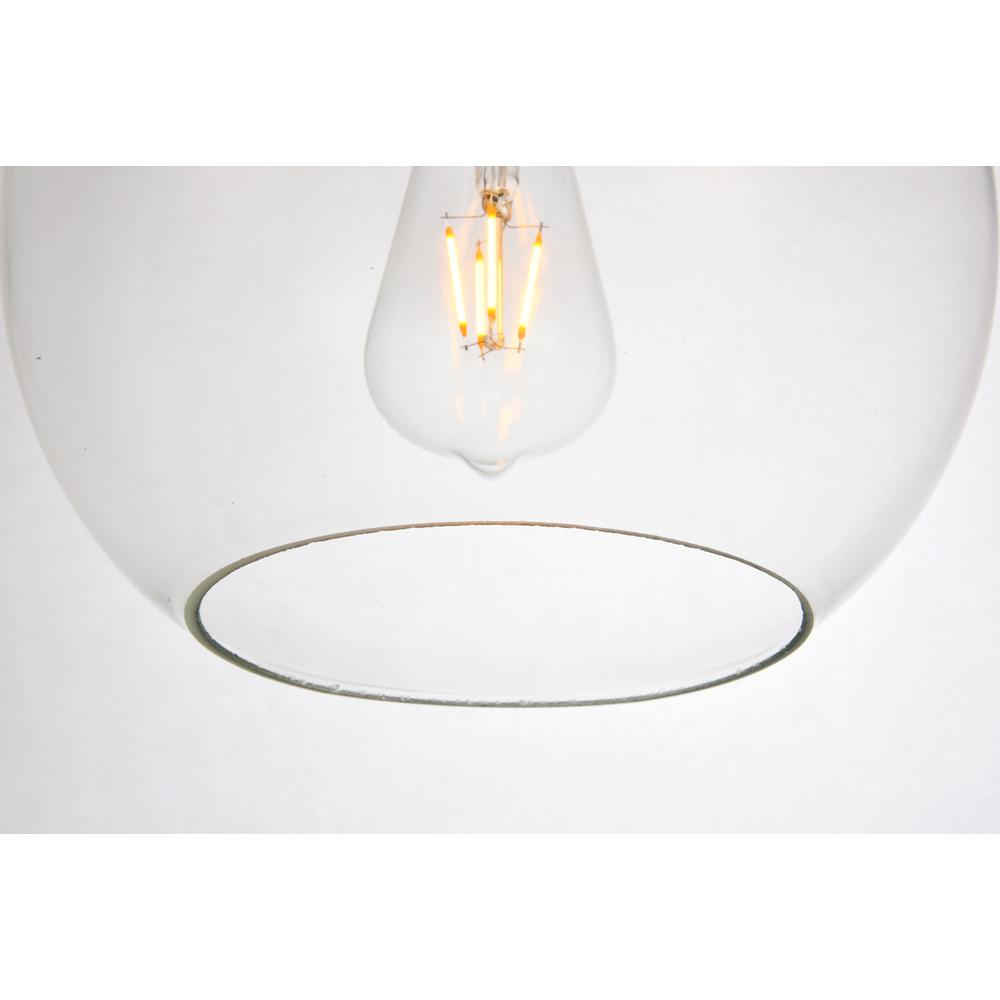 Placido Collection Pendant D15.7 H16.5 Lt:1 Black and Clear Finish. Picture 4