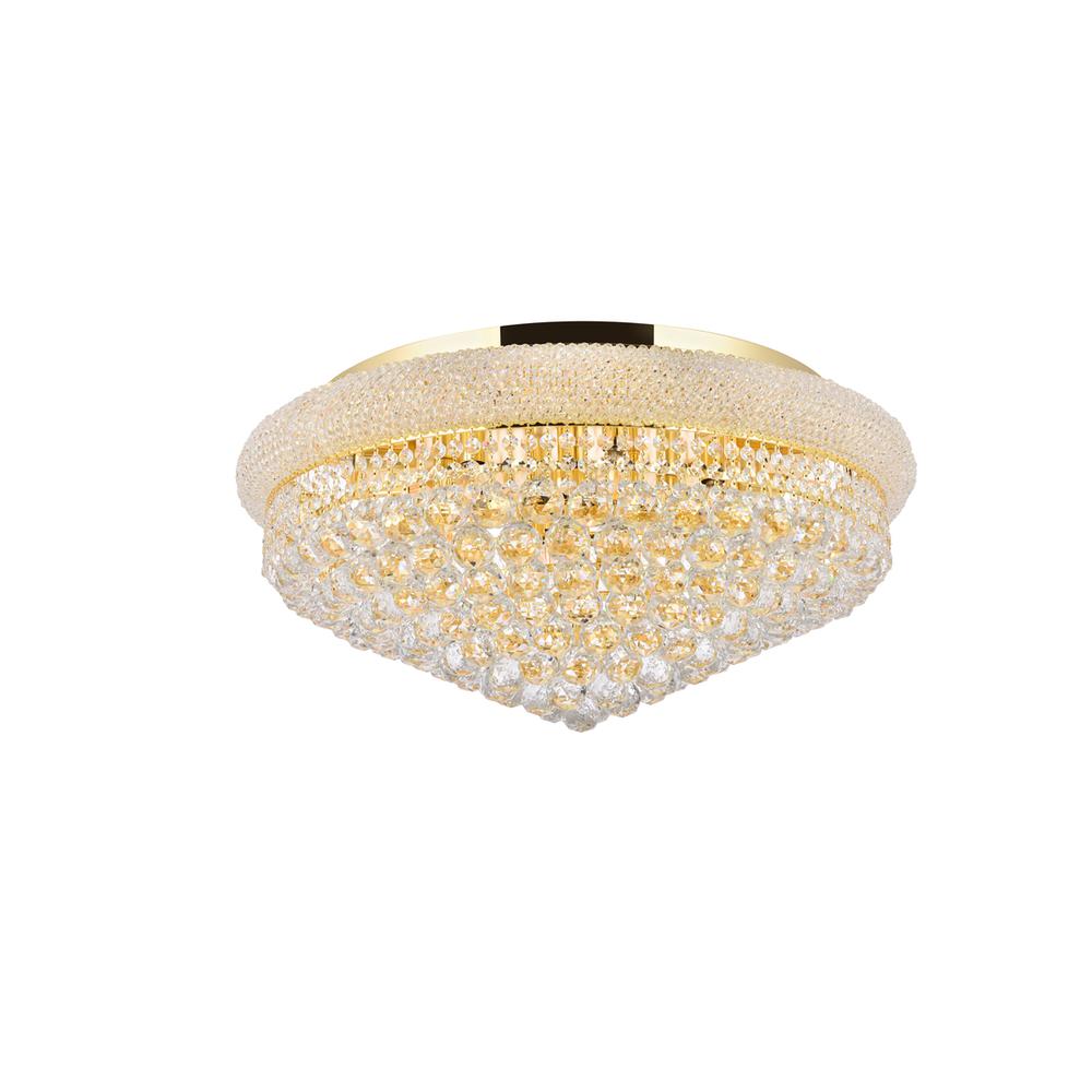 Primo 15 light Gold Flush Mount Clear Royal Cut Crystal. Picture 6