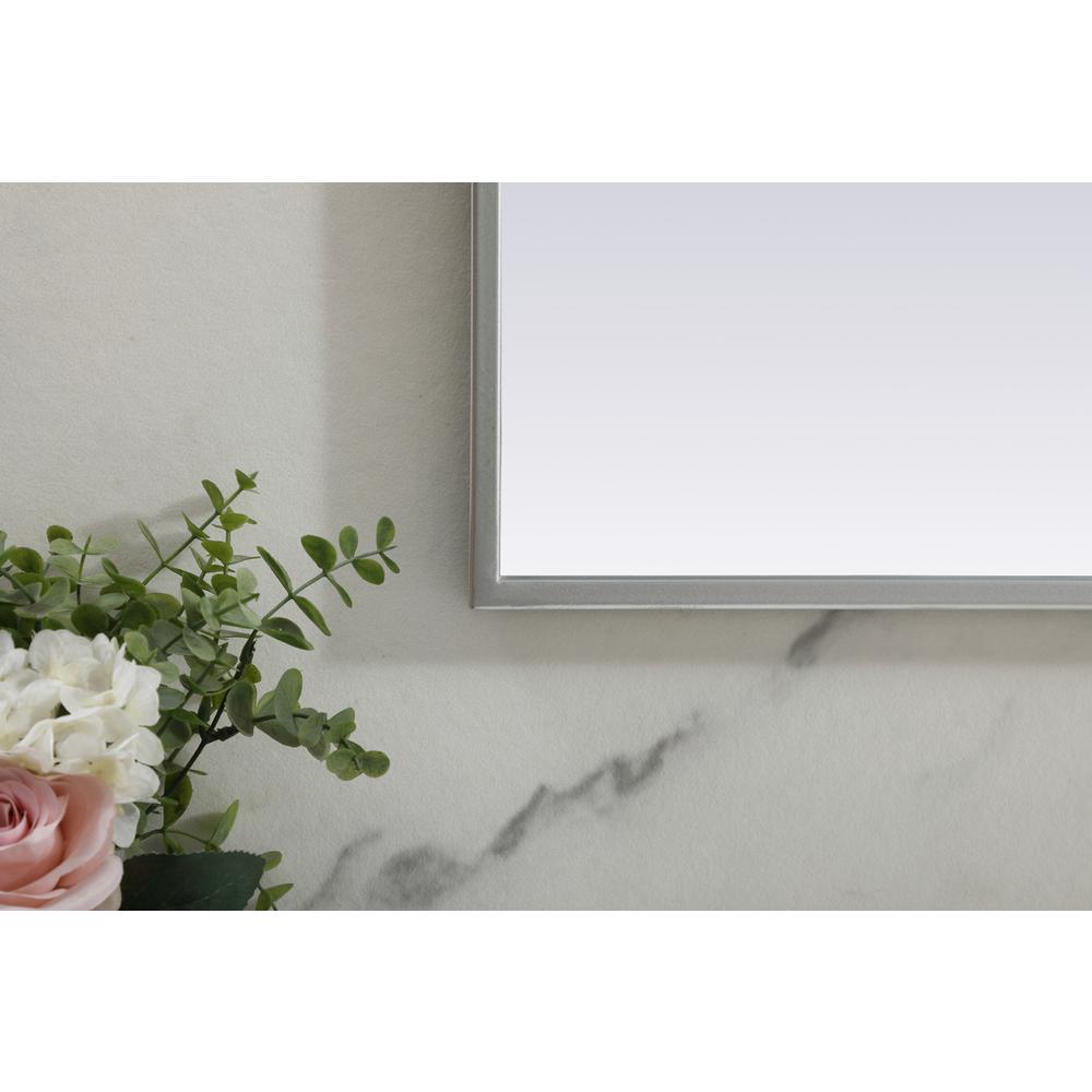Metal Frame Arch Mirror 40x38 Inch in Silver. Picture 5