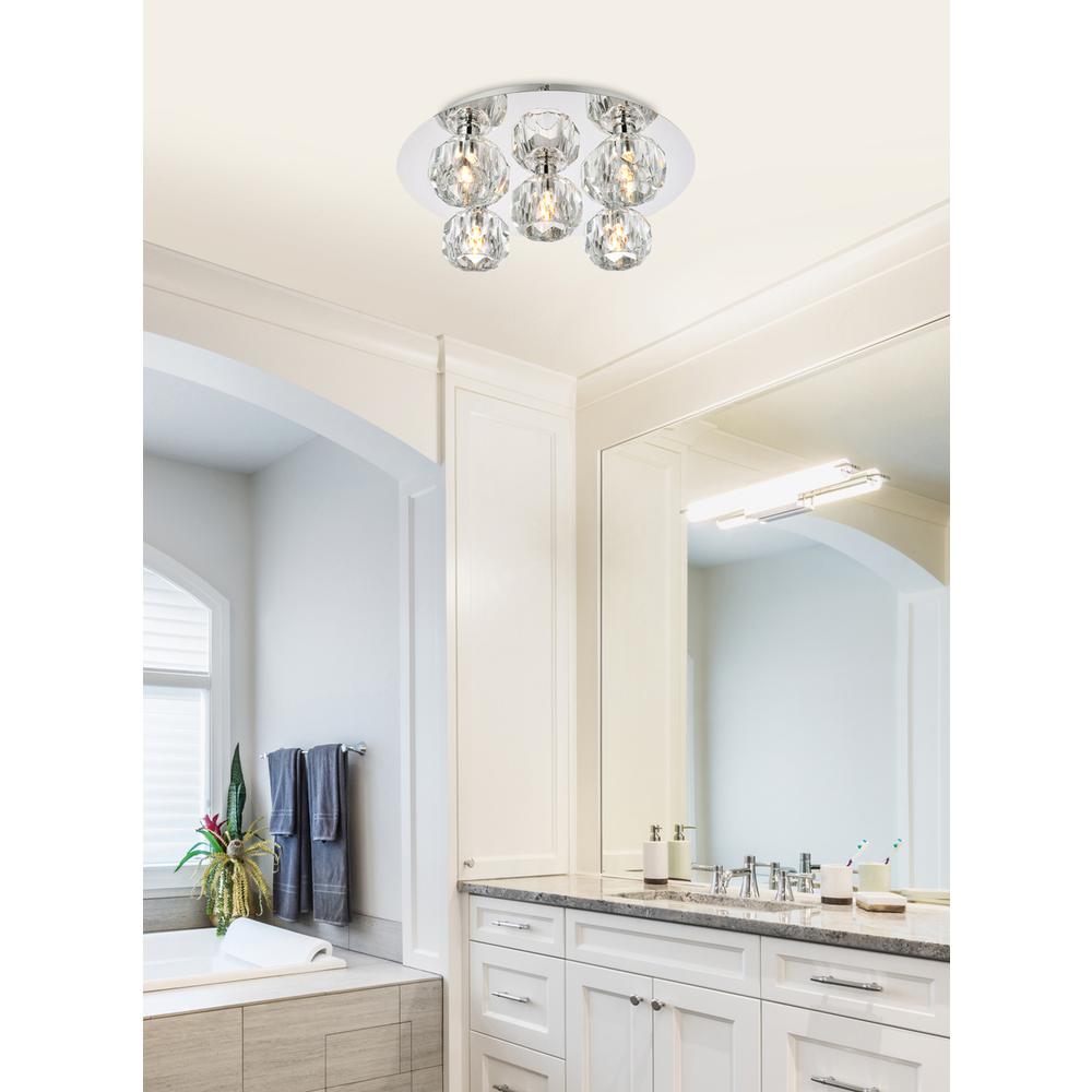 Graham 5 Light Ceiling Lamp in Chrome. Picture 7