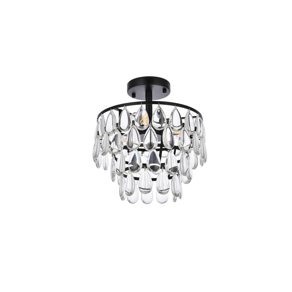 Mila 12 inch flush mount in black. Picture 6