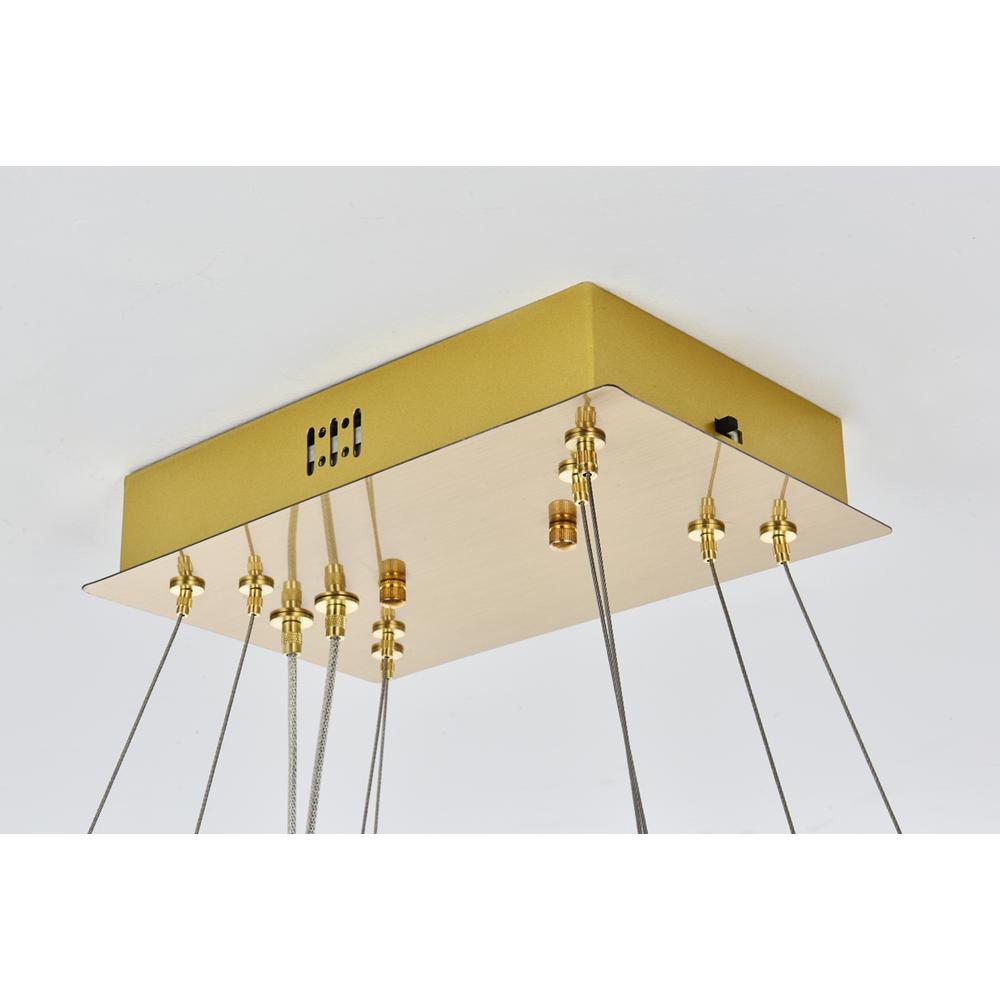 Bowen 42 inch Adjustable LED Chandelier in Satin Gold. Picture 7