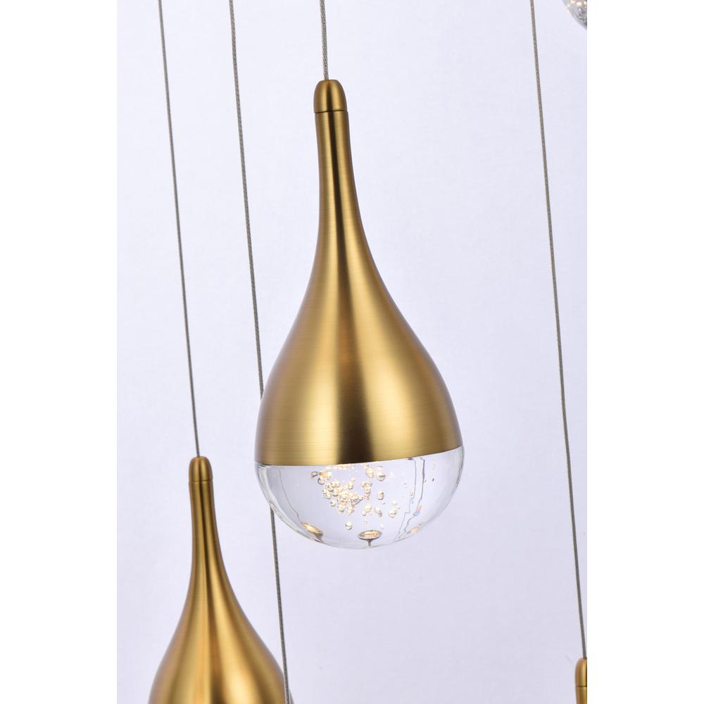Amherst 30 inch LED chandelier in satin gold. Picture 3
