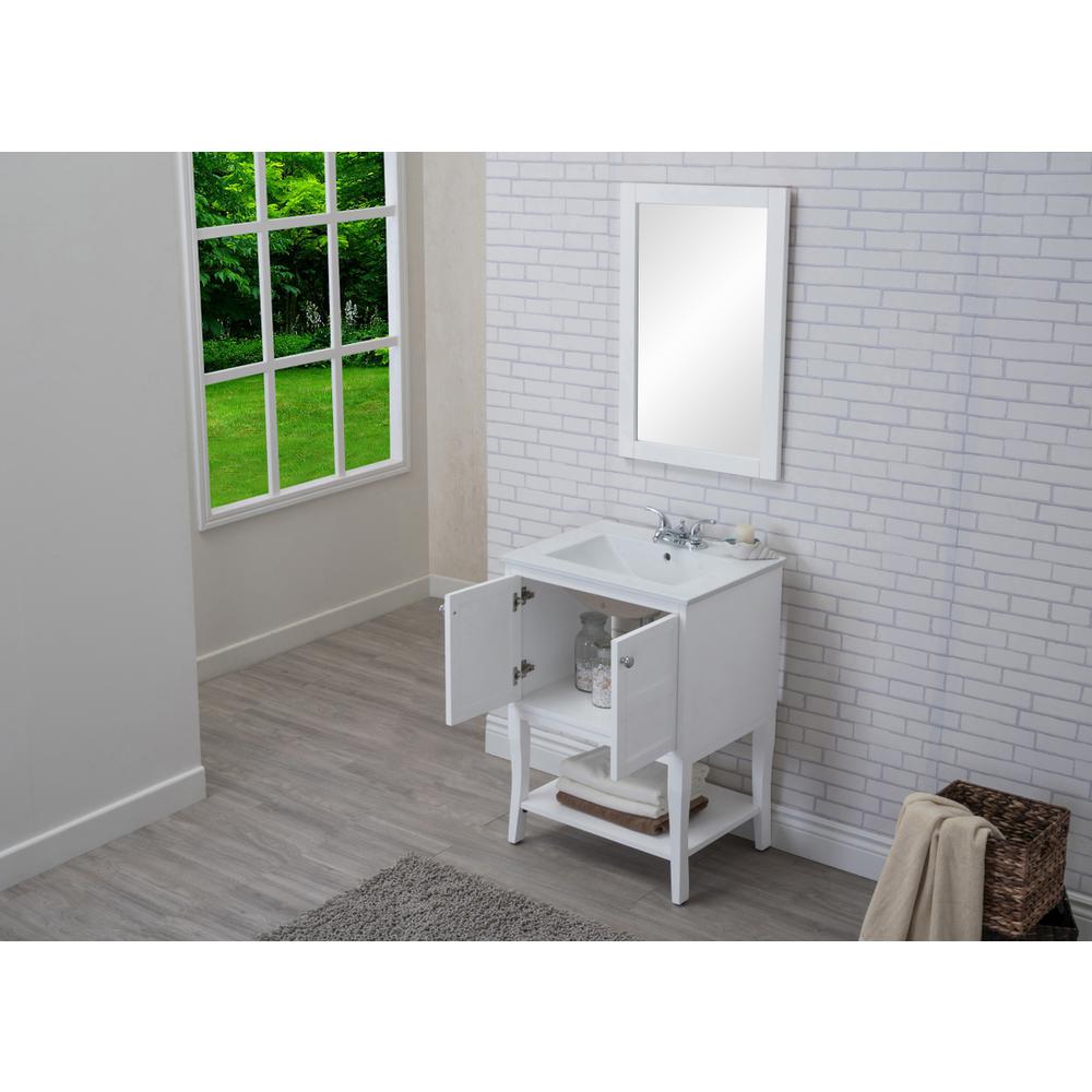 2 Doors Cabinet 24 In. X 18 In. X 34 In. In White. Picture 3