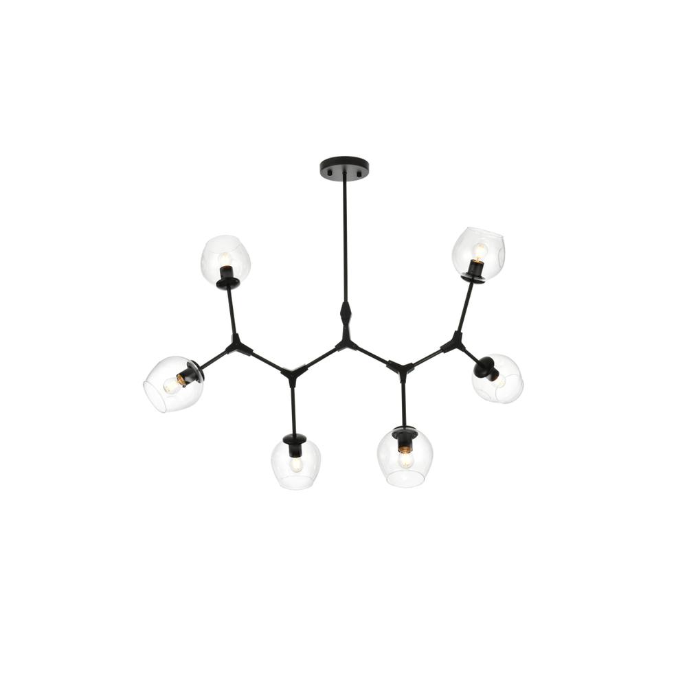 Cavoli 49 inch Chandelier in Black. Picture 1