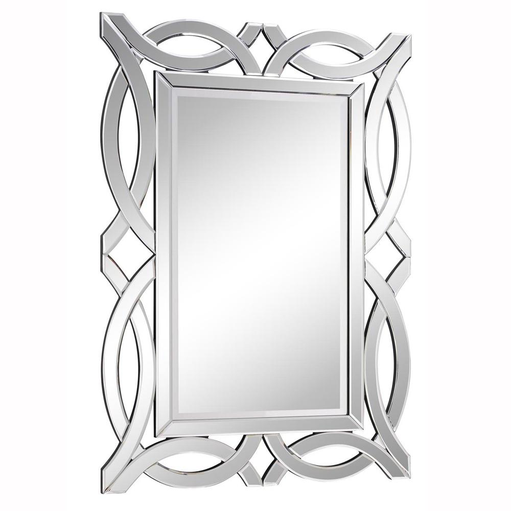 Modern 28 in. Contemporary Mirror in Clear. Picture 1