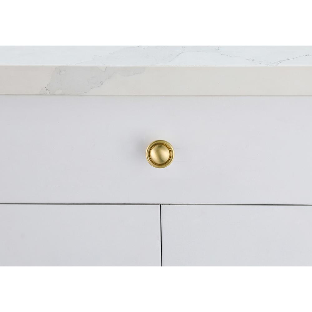 Kadea 1.2" Diameter Brushed Gold Mushroom Knob Multipack (Set of 10). Picture 6