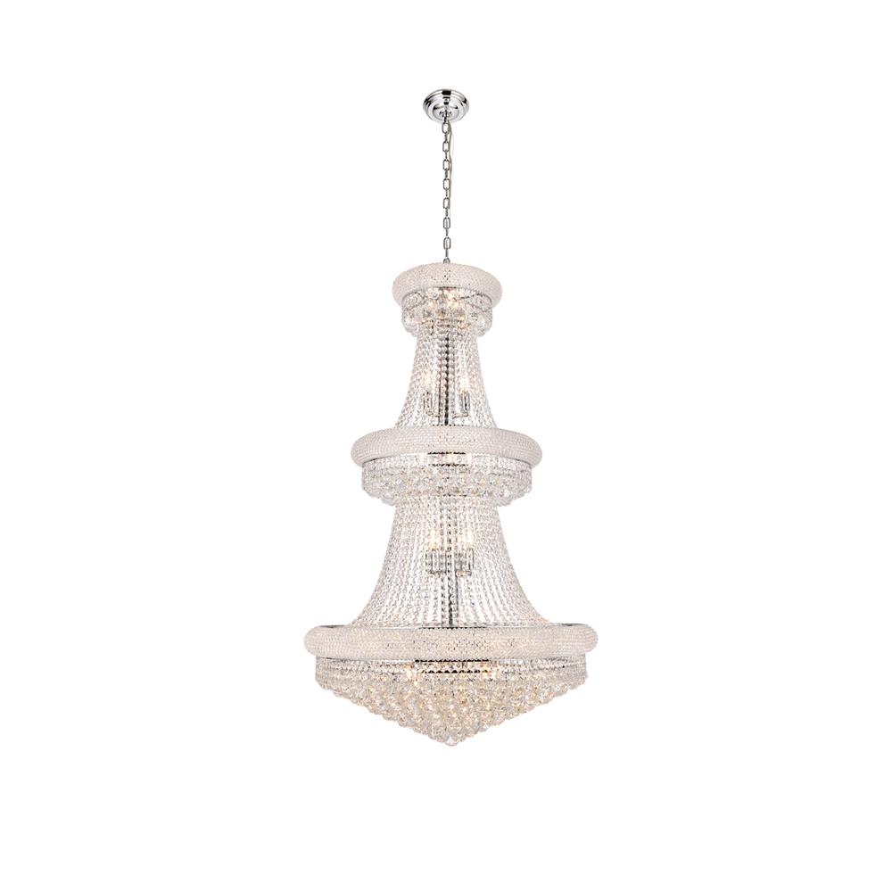 Primo 32 light Chrome Chandelier Clear Royal Cut Crystal. Picture 1