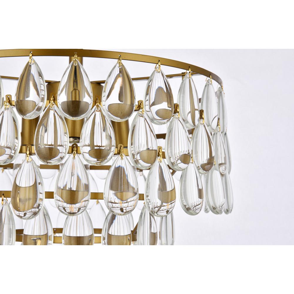 Mila 16 inch flush mount in brass. Picture 4