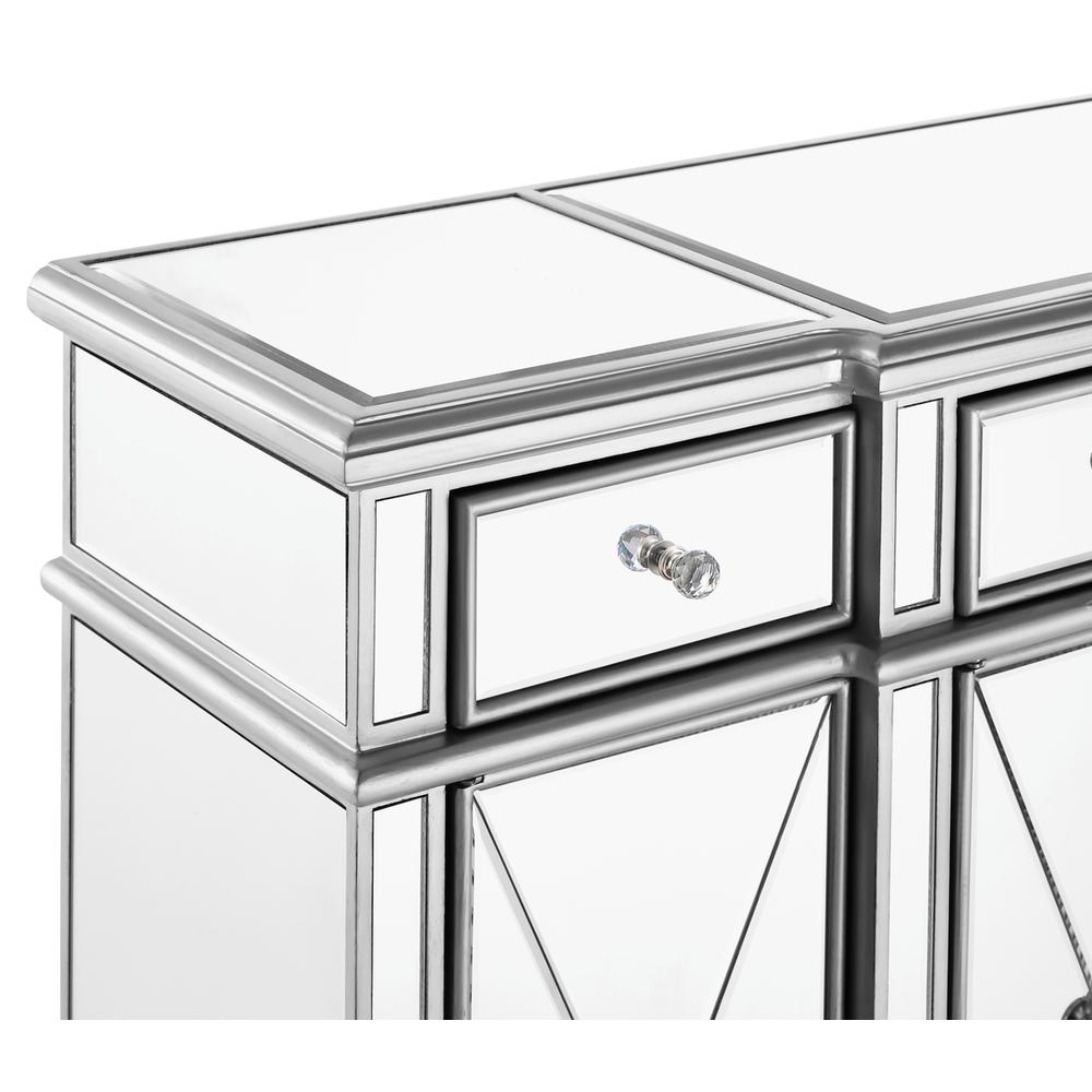 3 Drawer 4 Door Cabinet 48 .In. X 14 In. X 36 In. in silver Clear. Picture 6
