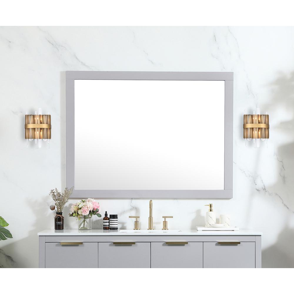 Serena 8 inch crystal bath sconce in satin gold. Picture 6