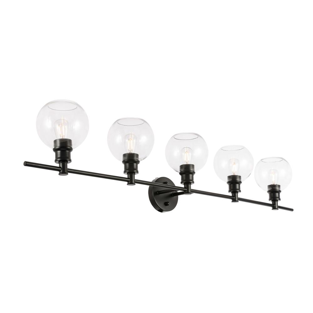 Collier 5 light Black and Clear glass Wall sconce. Picture 6