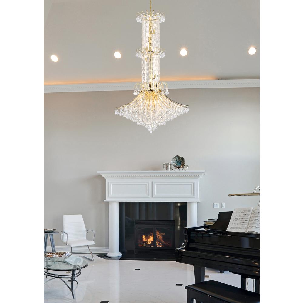 Toureg 20 light Gold Chandelier Clear Royal Cut Crystal. Picture 8
