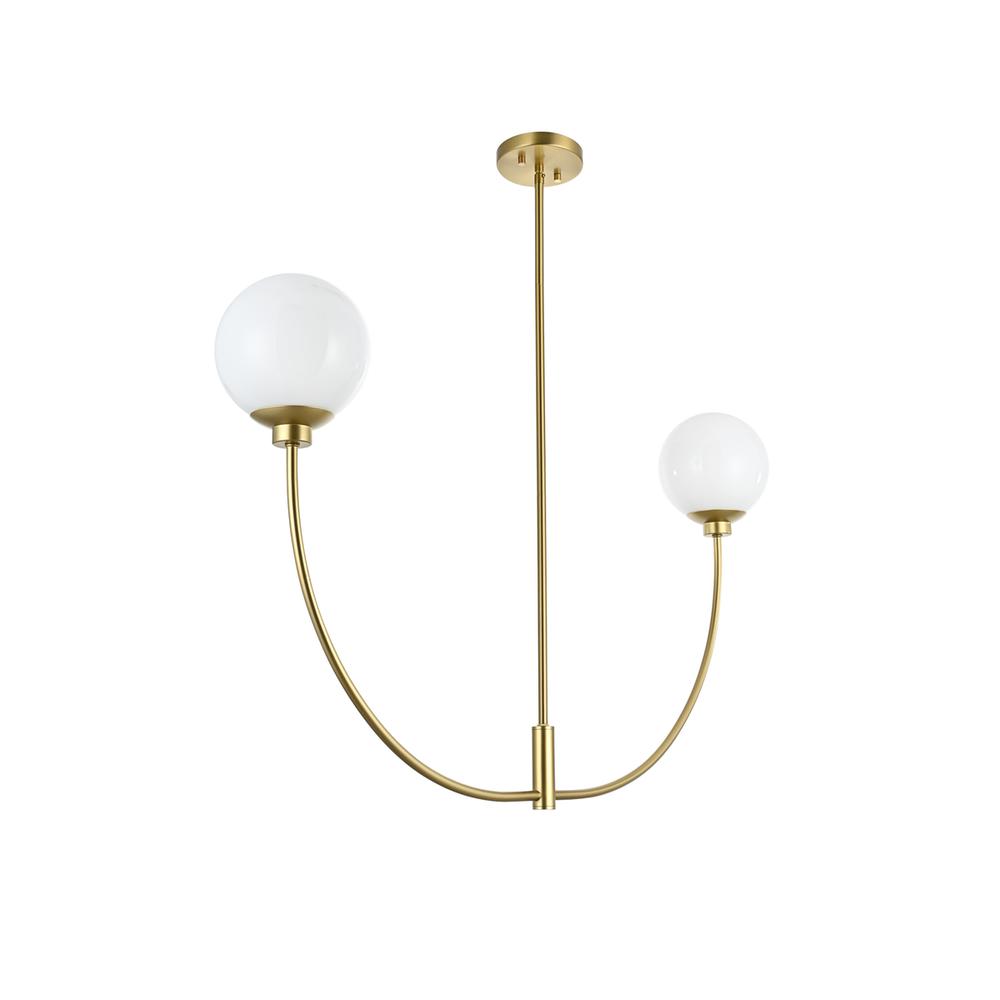 Nyomi 42 inch chandelier in Brass. Picture 6