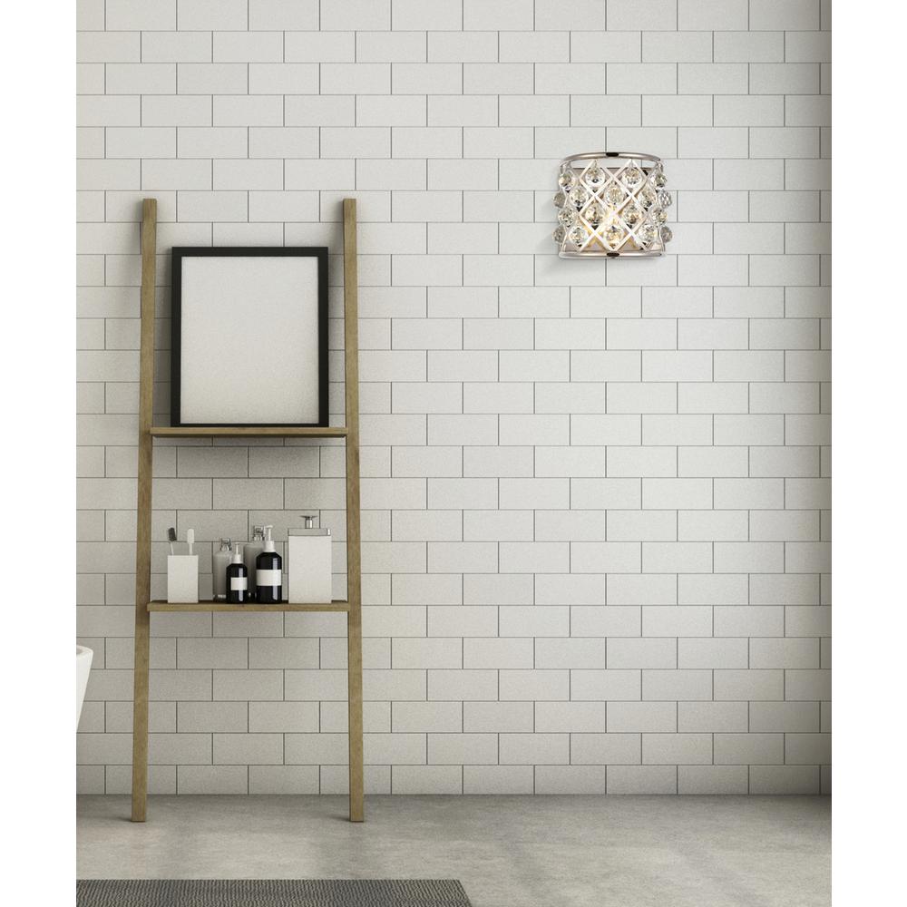 Madison 1 light polished Nickel Wall Sconce Clear Royal Cut Crystal. Picture 7