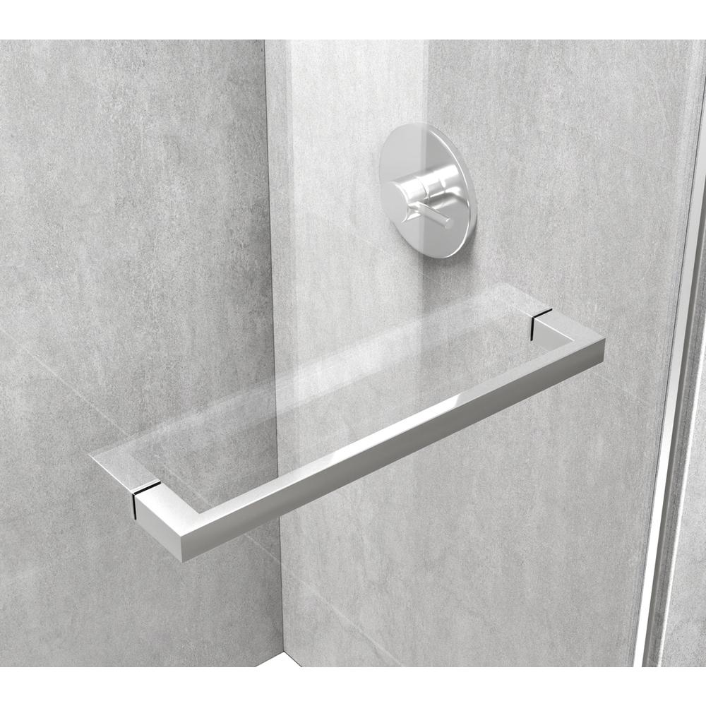 Semi-frameless shower door 48 x 76 Polished Chrome. Picture 8