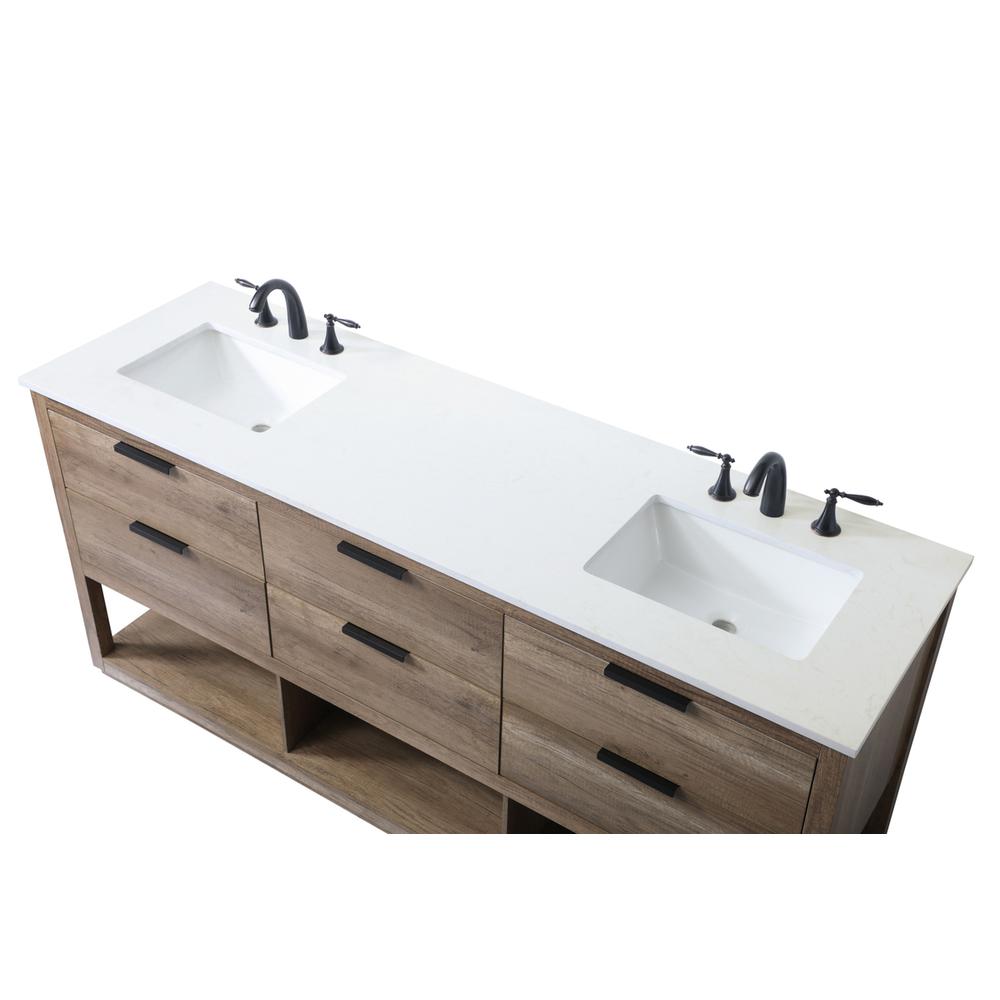 72 Inch Double Bathroom Vanity In Natural Oak. Picture 10
