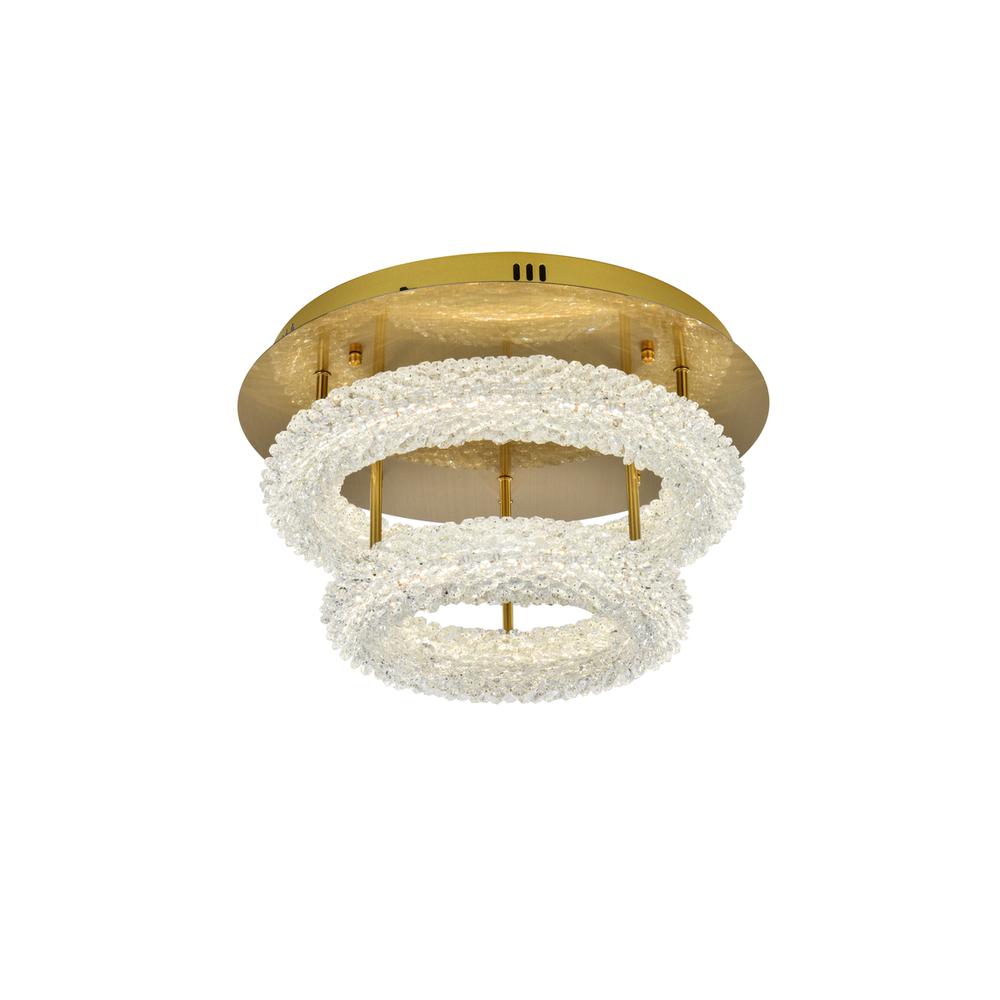 Bowen 18 inch Adjustable LED Flush Mount in Satin Gold. Picture 2