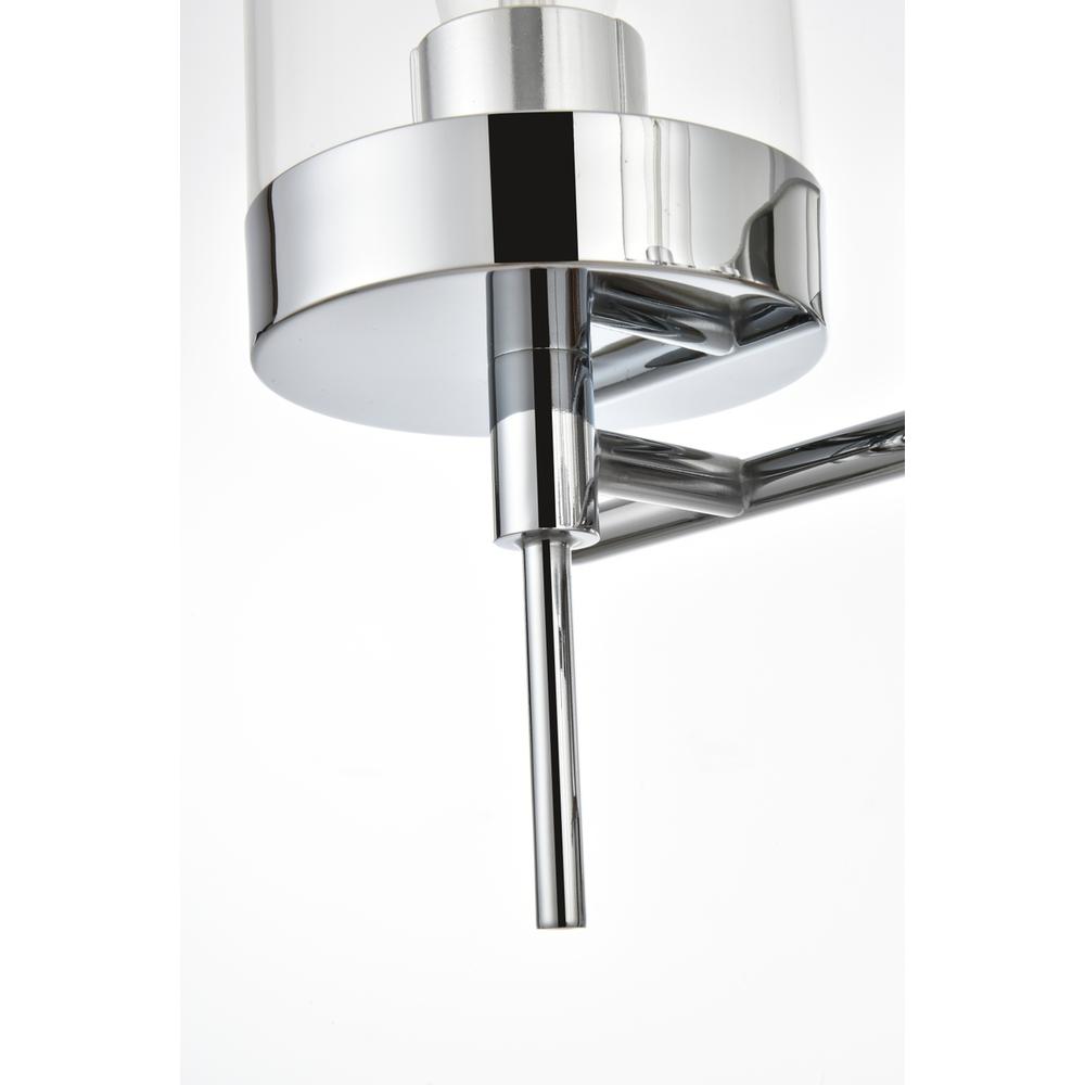 Benny 3 light Chrome and Clear Bath Sconce. Picture 5