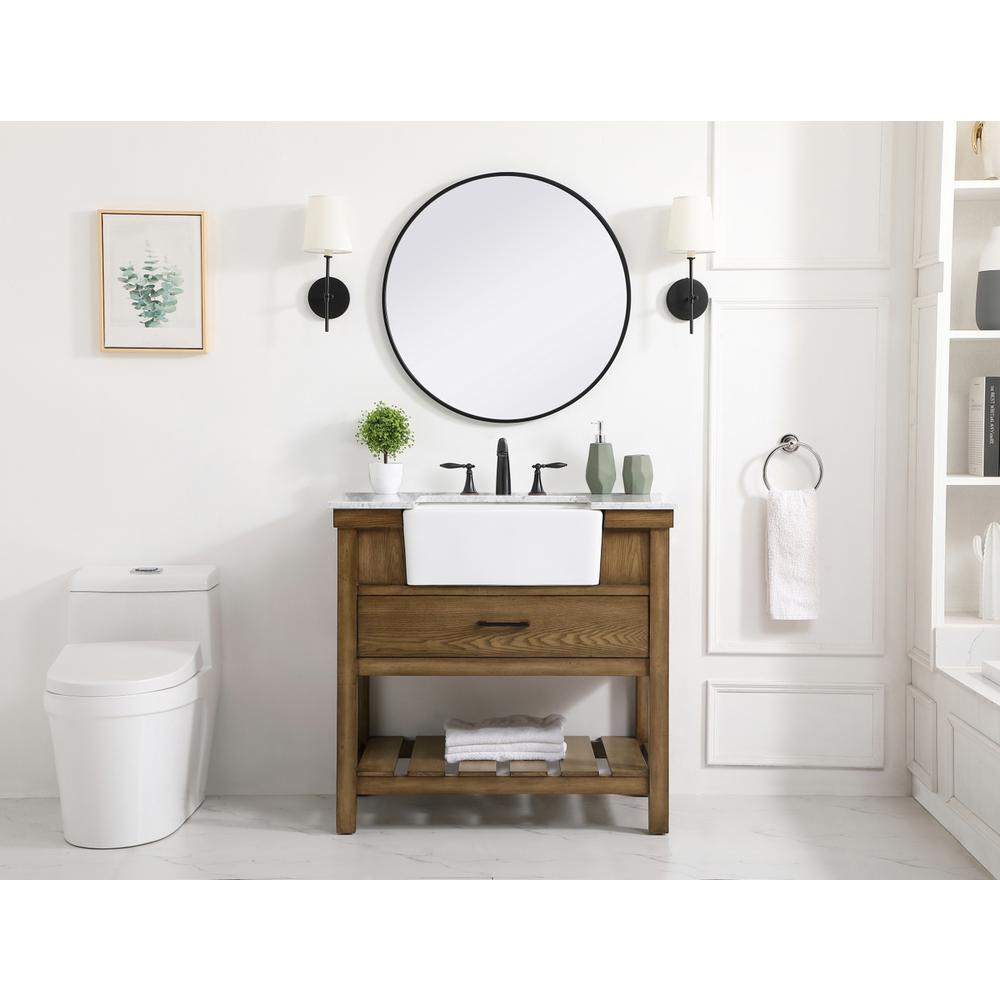 36 inch Single bathroom vanity in driftwood. Picture 4