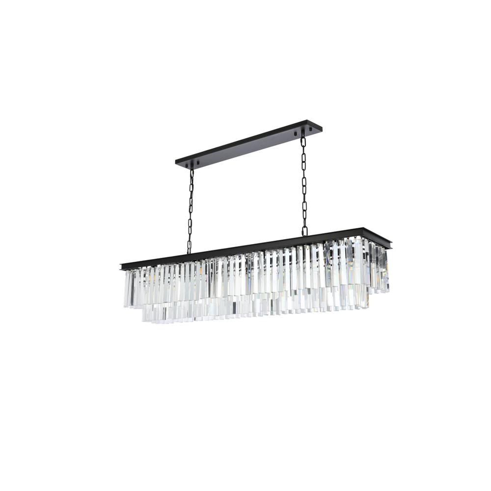 Sydney 12 light Matte Black Chandelier Clear Royal Cut Crystal. Picture 6