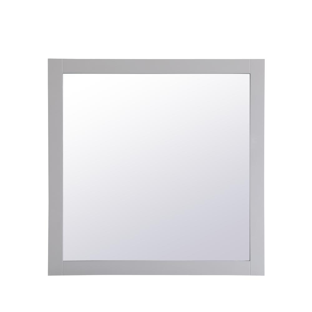 Aqua square vanity mirror 36 inch in Grey. Picture 1