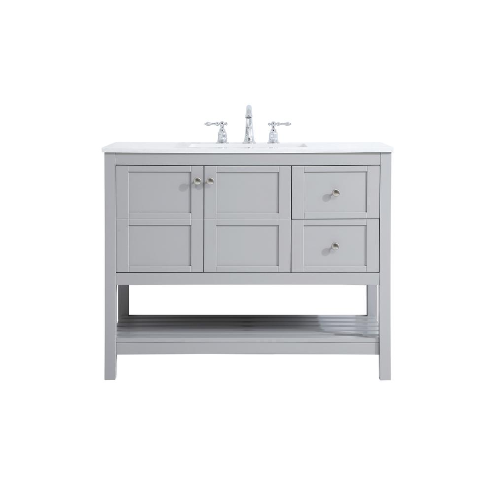 42 inch Single Bathroom Vanity in Gray. Picture 1