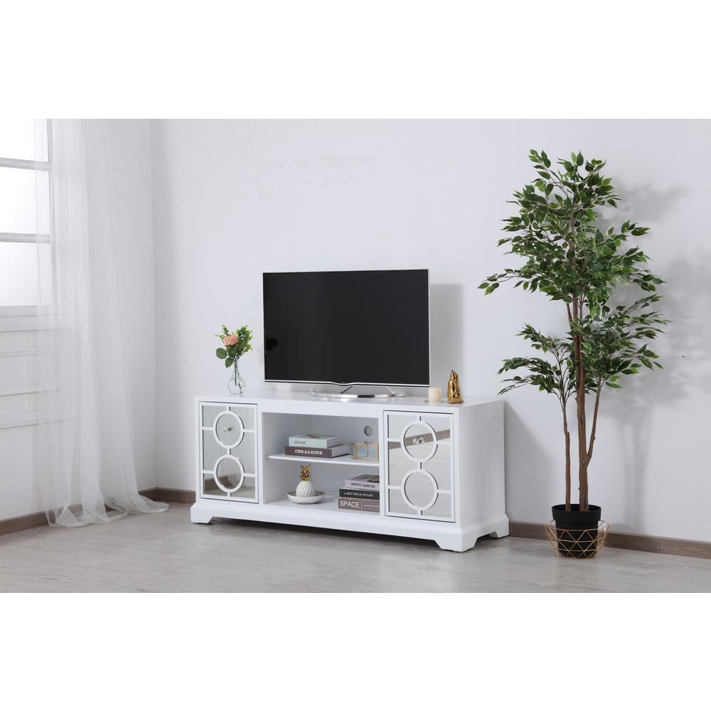 60 in. mirrored TV stand in white. Picture 2