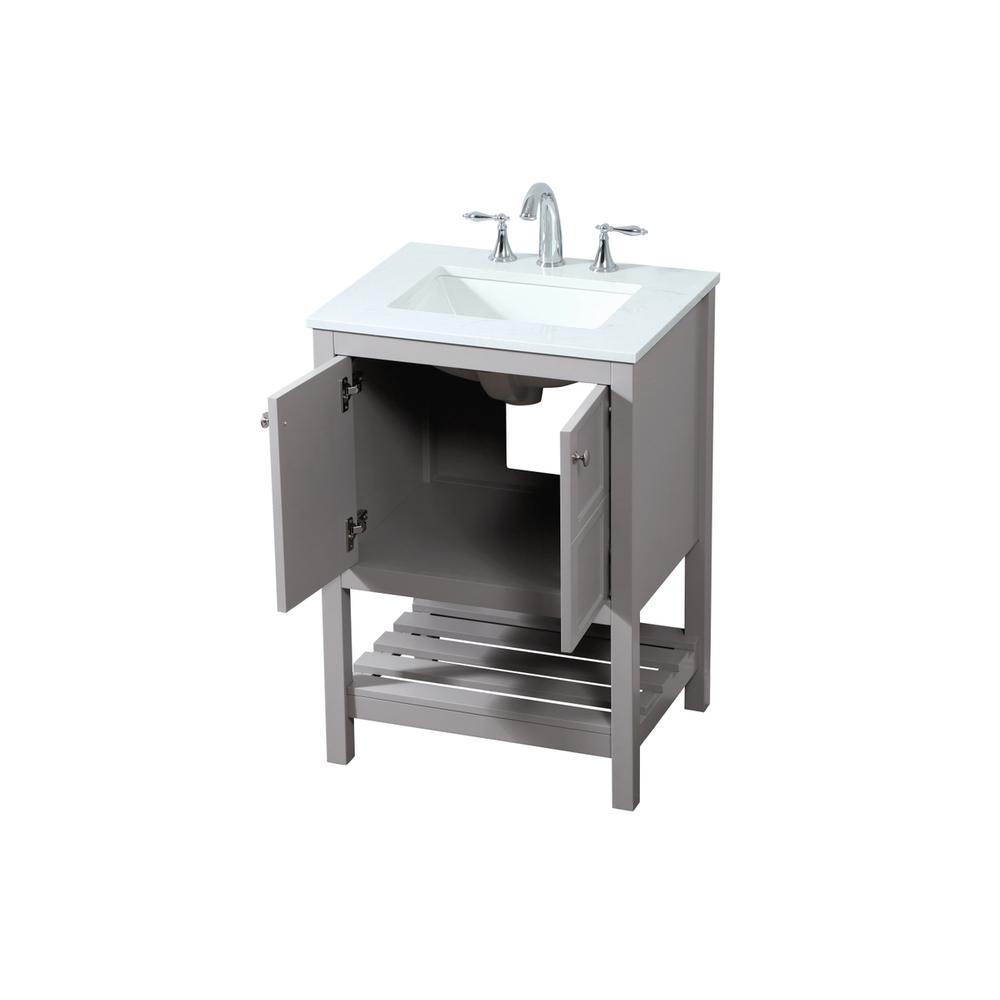 24 inch Single bathroom vanity in grey. Picture 9