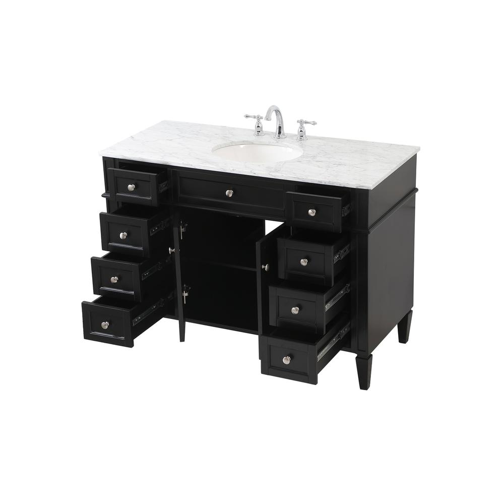48 inch Single bathroom vanity in Black. Picture 9