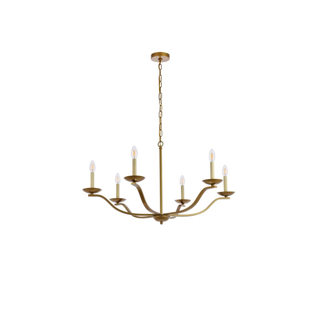 Trey 36 inch pendant in brass. Picture 6