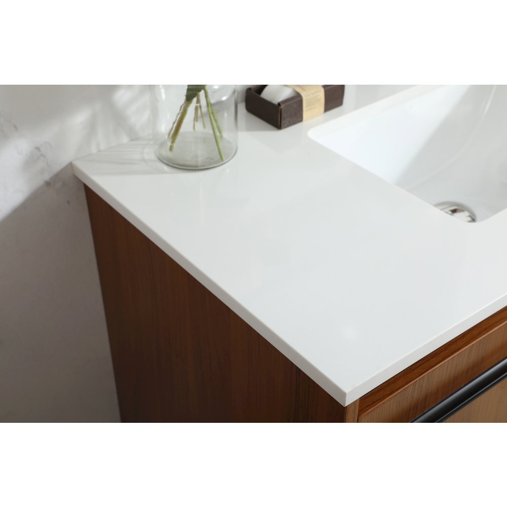36 Inch Single Bathroom Vanity In Teak. Picture 6