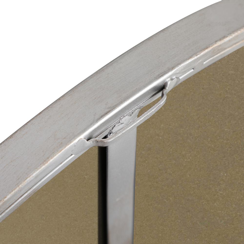 Metal frame Round Mirror 48 inch Silver finish. Picture 7