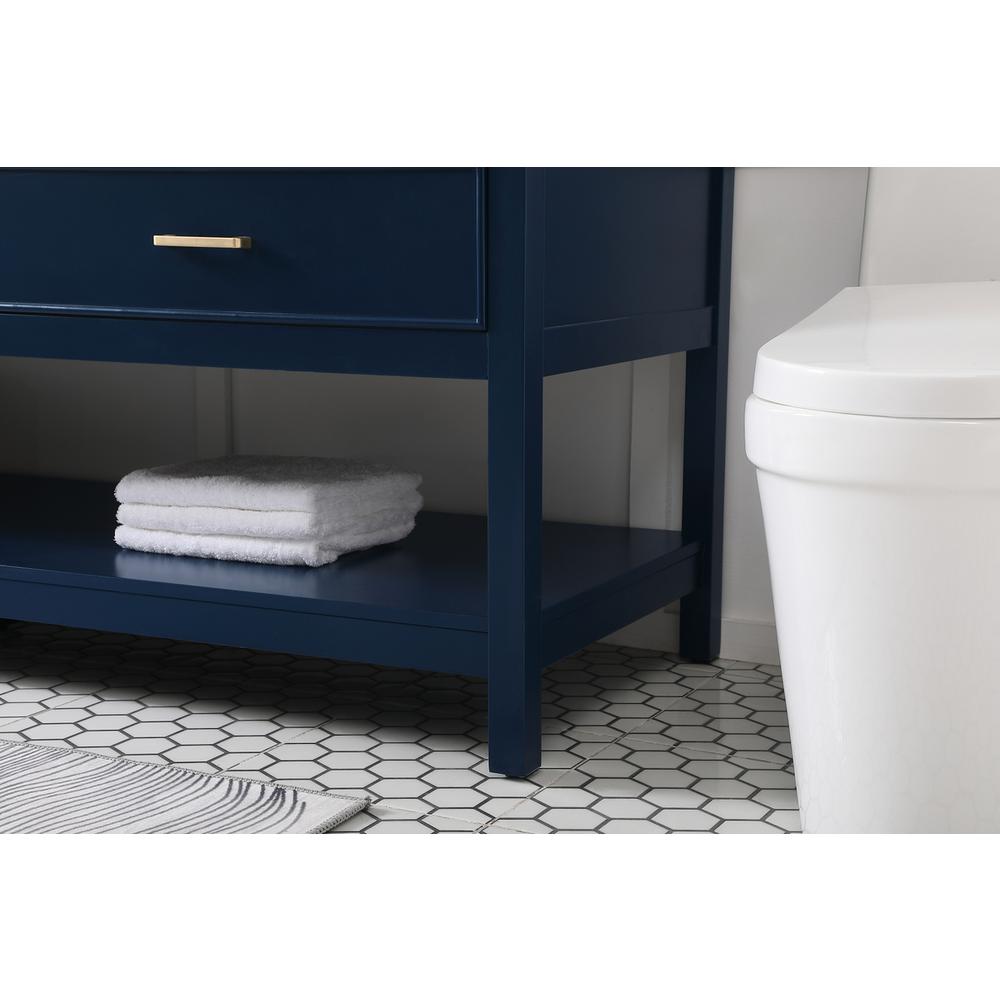 72 inch double bathroom vanity in blue. Picture 6