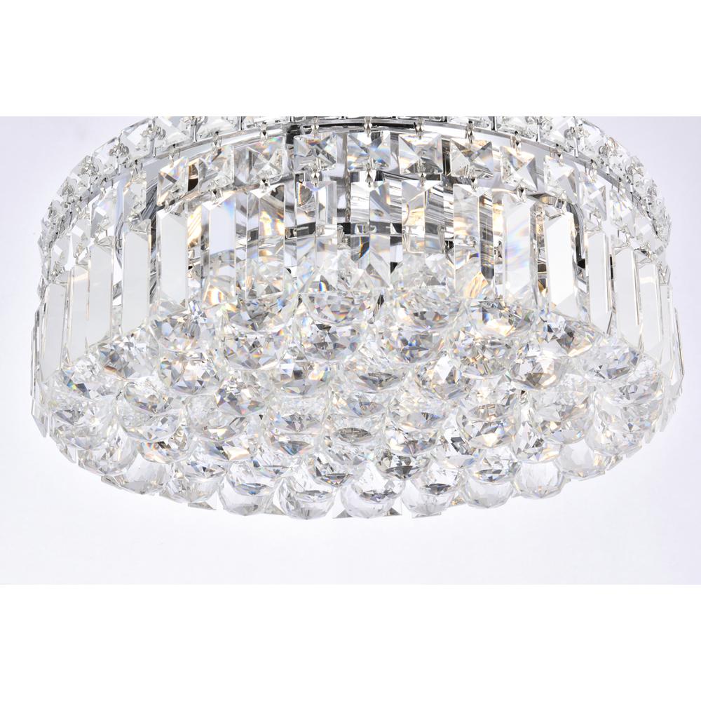 Maxime 5 light Chrome Flush Mount Clear Royal Cut Crystal. Picture 3