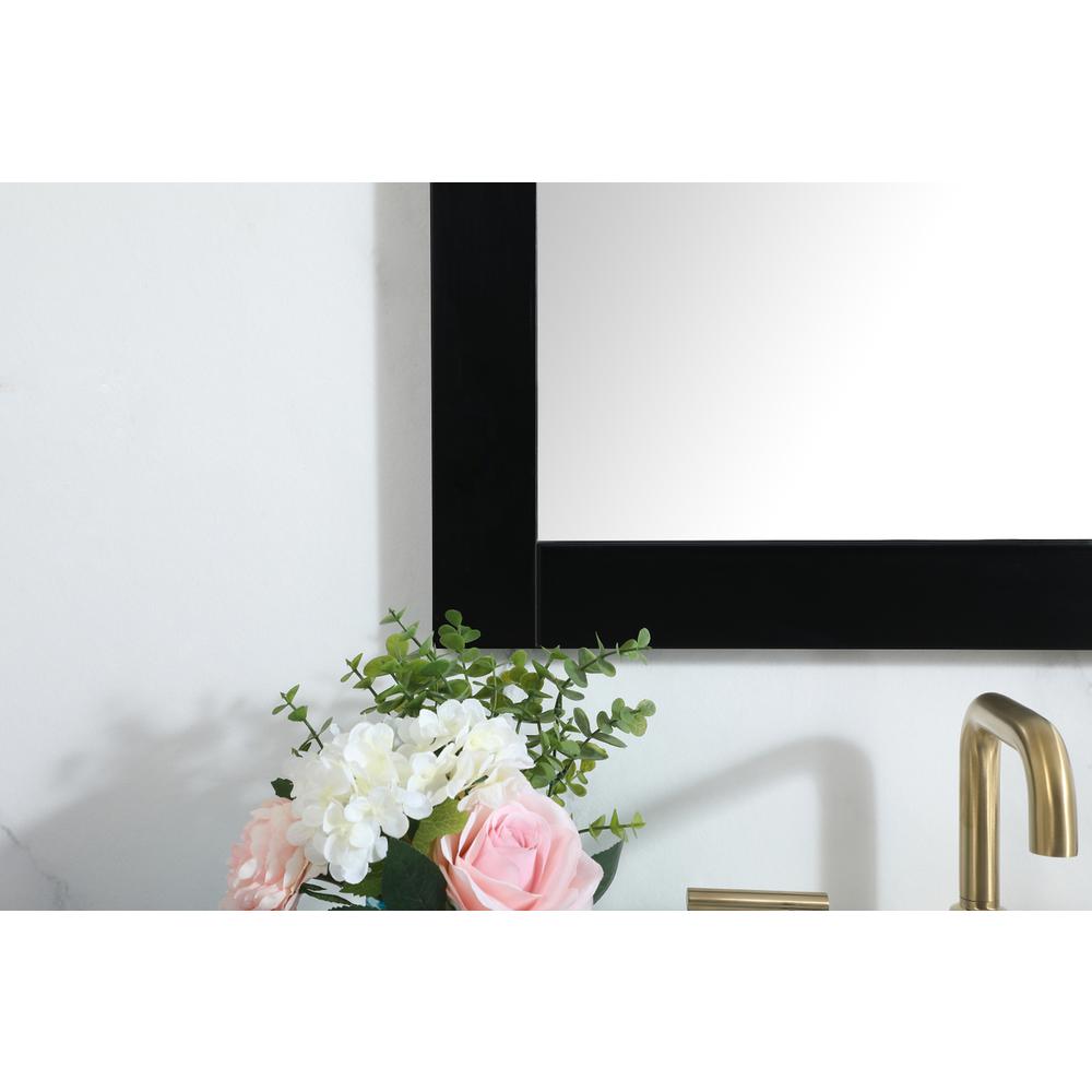 Aqua vanity mirror 24x36 inch in black. Picture 3